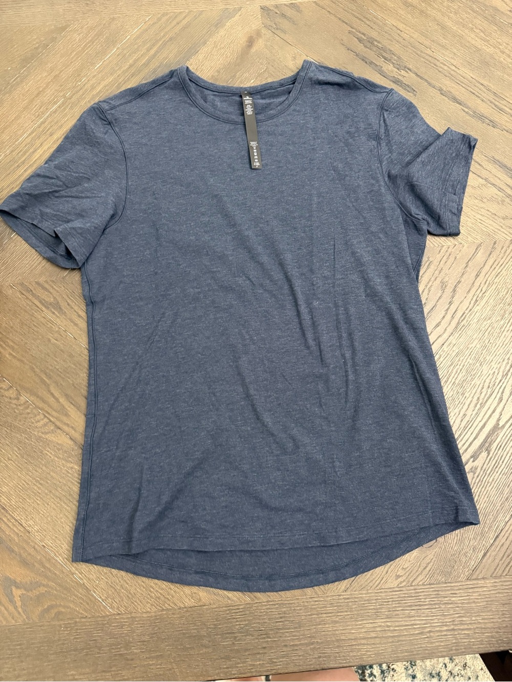 lululemon athletica Heathered Dark Blue Crew Tee